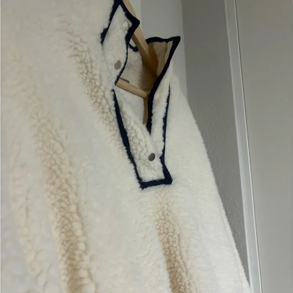 Parke Cream/Navy Fleece size S/M - Picture 2 of 5